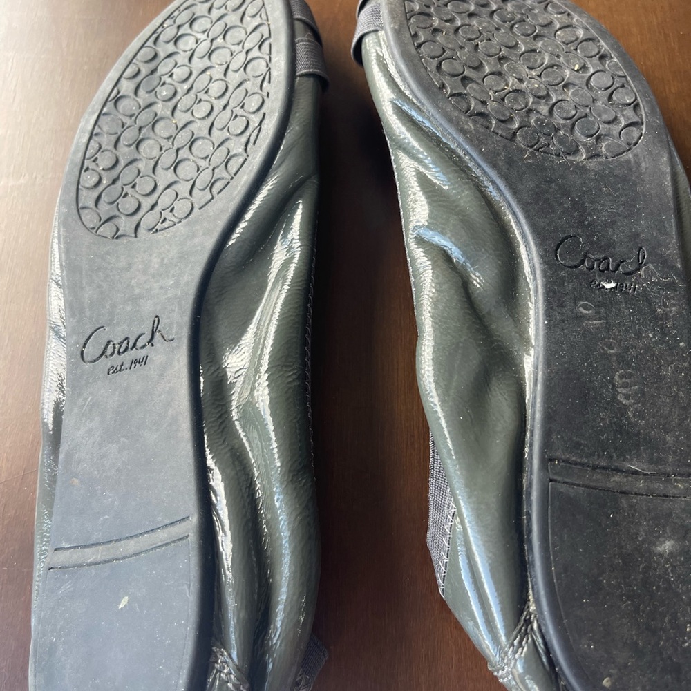 Coach Metallic Gray Ballet Flats - Picture 4 of 4